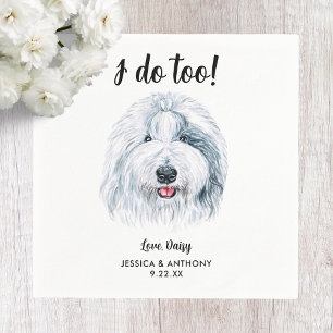 Dog Wedding Cocktail Napkins Servet