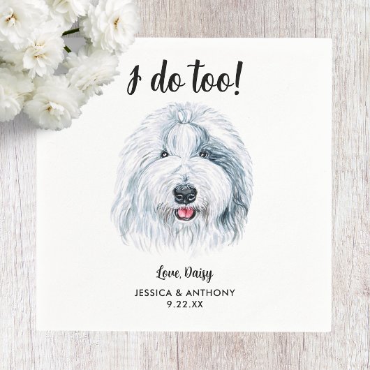 Dog Wedding Cocktail Napkins Servet