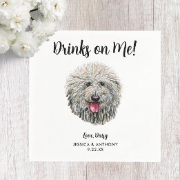 Dog Wedding Cocktail Napkins Servet