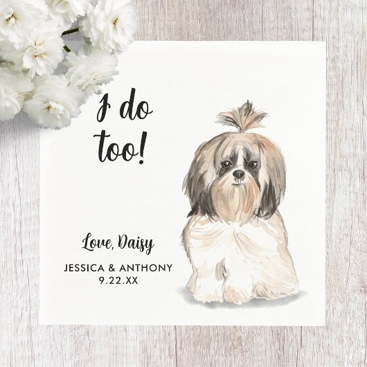 Dog Wedding Cocktail Napkins Servet