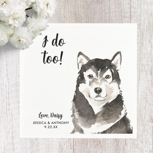 Dog Wedding Cocktail Napkins Servet