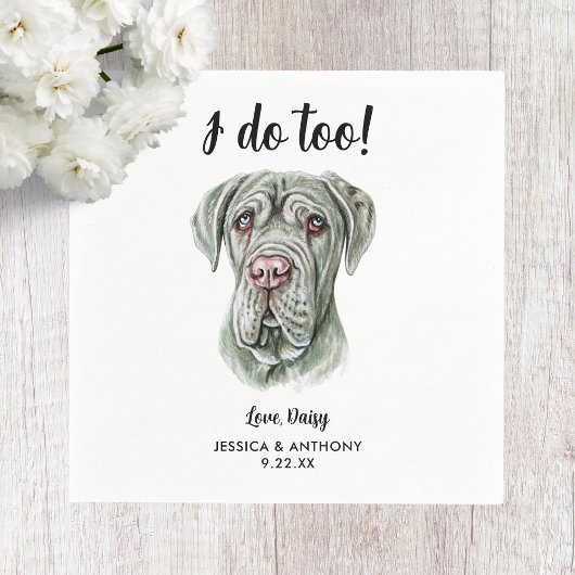 Dog Wedding Cocktail Napkins Servet