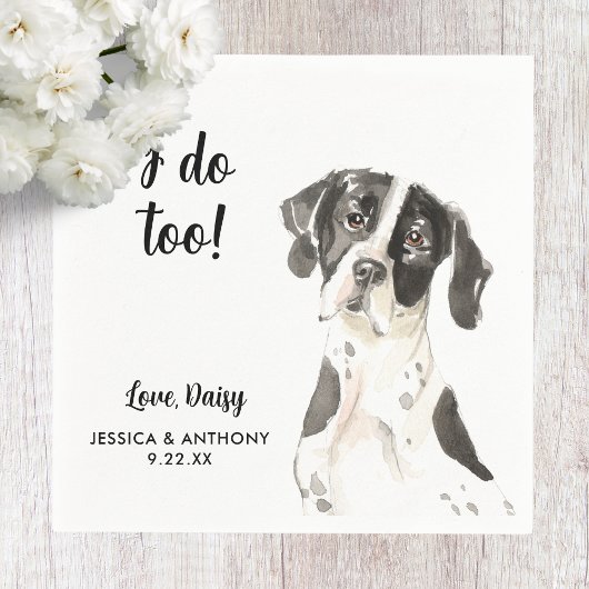 Dog Wedding Cocktail Napkins Servet