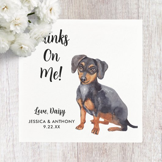 Dog Wedding Cocktail Napkins Servet
