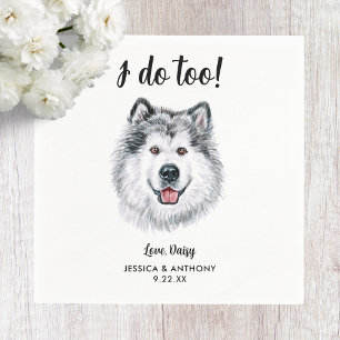 Dog Wedding Cocktail Napkins Servet