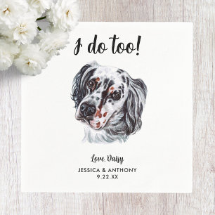 Dog Wedding Cocktail Napkins Servet