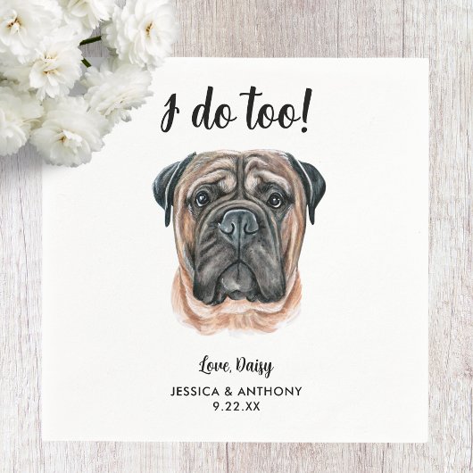 Dog Wedding Cocktail Napkins Servet