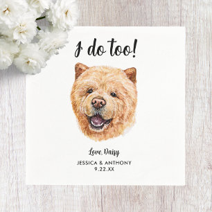 Dog Wedding Cocktail Napkins Servet