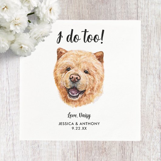 Dog Wedding Cocktail Napkins Servet