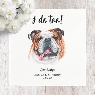 Dog Wedding Cocktail Napkins Servet