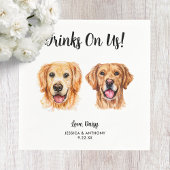 Dog Wedding Cocktail Napkins Servet