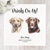 Dog Wedding Cocktail Napkins Servet