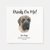 Dog Wedding Cocktail Napkins Servet (Voorkant)