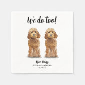 Dog Wedding Cocktail Napkins Servet (Voorkant)