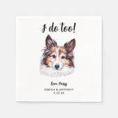 Dog Wedding Cocktail Napkins Servet (Voorkant)