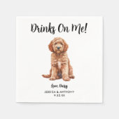 Dog Wedding Cocktail Napkins Servet (Voorkant)