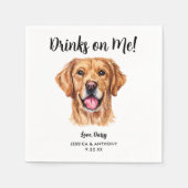 Dog Wedding Cocktail Napkins Servet (Voorkant)