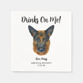 Dog Wedding Cocktail Napkins Servet (Voorkant)