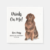 Dog Wedding Cocktail Napkins Servet (Voorkant)