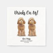 Dog Wedding Cocktail Napkins Servet (Voorkant)