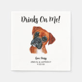 Dog Wedding Cocktail Napkins Servet (Voorkant)