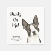 Dog Wedding Cocktail Napkins Servet (Voorkant)