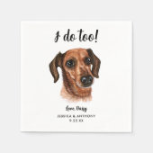 Dog Wedding Cocktail Napkins Servet (Voorkant)