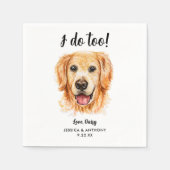 Dog Wedding Cocktail Napkins Servet (Voorkant)