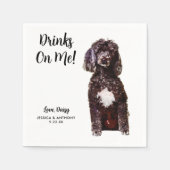 Dog Wedding Cocktail Napkins Servet (Voorkant)