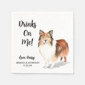 Dog Wedding Cocktail Napkins Servet (Voorkant)