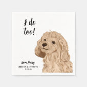 Dog Wedding Cocktail Napkins Servet (Voorkant)