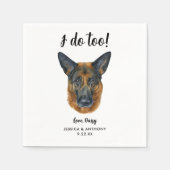 Dog Wedding Cocktail Napkins Servet (Voorkant)