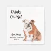 Dog Wedding Cocktail Napkins Servet (Voorkant)