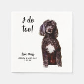 Dog Wedding Cocktail Napkins Servet (Voorkant)