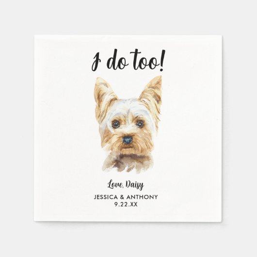 Dog Wedding Cocktail Napkins Servet (Voorkant)