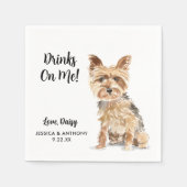 Dog Wedding Cocktail Napkins Servet (Voorkant)