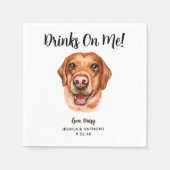 Dog Wedding Cocktail Napkins Servet (Voorkant)
