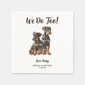 Dog Wedding Cocktail Napkins Servet (Voorkant)