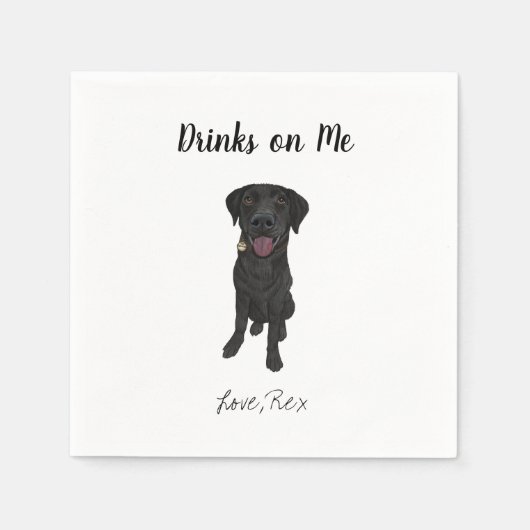 Dog Wedding Cocktail Napkins Servet (Voorkant)
