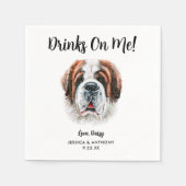 Dog Wedding Cocktail Napkins Servet (Voorkant)