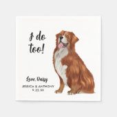 Dog Wedding Cocktail Napkins Servet (Voorkant)