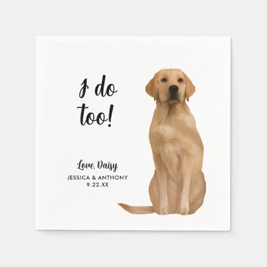 Dog Wedding Cocktail Napkins Servet (Voorkant)