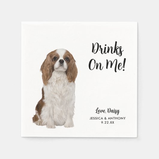 Dog Wedding Cocktail Napkins Servet (Voorkant)