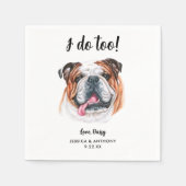 Dog Wedding Cocktail Napkins Servet (Voorkant)