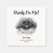 Dog Wedding Cocktail Napkins Servet (Voorkant)