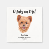 Dog Wedding Cocktail Napkins Servet (Voorkant)