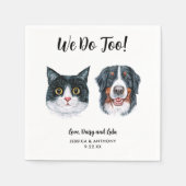 Dog Wedding Cocktail Napkins Servet (Voorkant)