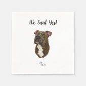 Dog Wedding Cocktail Napkins Servet (Voorkant)