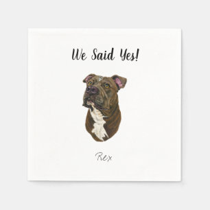 Dog Wedding Cocktail Napkins Servet