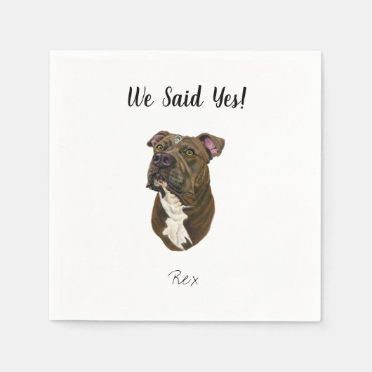 Dog Wedding Cocktail Napkins Servet (Voorkant)